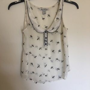 American Rag Cat Blouse with Peter Pan Collar, S